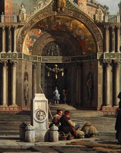 (detail) Capriccio van een kerk