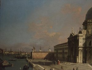 De Ingang van het Grote Kanaal, Venetië door Canaletto