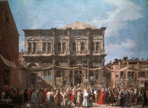 Het feest van San Rocco, Venetië, circa 1735
