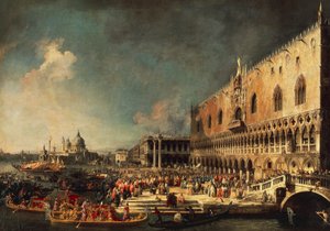 De aankomst van de Franse ambassadeur in Venetië door (1697 1768) Canaletto