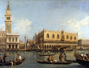 Canaletto (1697 - 1768): Uitzicht op het Dogepaleis in Venetië Milano pinacoteca di Brera