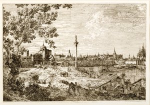 Denkbeeldig Uitzicht op Padua door Canaletto