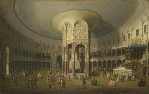 Binnenaanzicht van de Rotunda van Ranelagh in Londen
