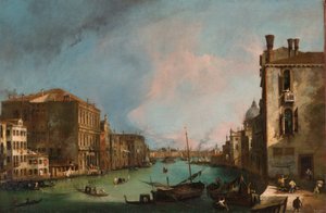 Het grote kanaal in Venetië door Canaletto