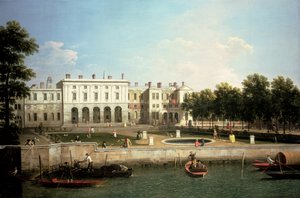 Oude Somerset House vanaf de Theems, Londen door Canaletto