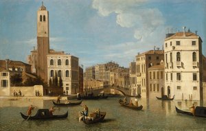 De Ingang van de Canareggio, Venetië door Canaletto