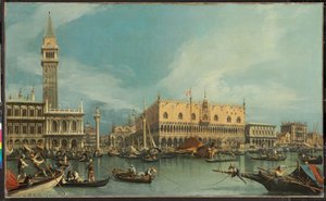 De Molo, Venetië, vanaf het Bacino di San Marco door Canaletto