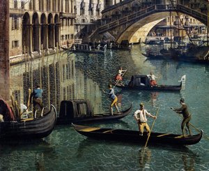 De Rialtobrug in Venetië (detail)