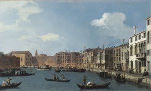 Uitzicht op het Santa Chiara-kanaal, Venetië, ca. 1730 door (1697 1768) Canaletto