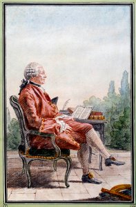 Portret van Charles Marie de La Condamine (1701-1774), ontdekkingsreiziger en Franse wetenschapper door Carmontelle
