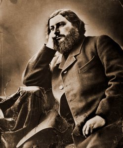 Portret van Gustave Courbet, schilder 1819-1877 door Nadar