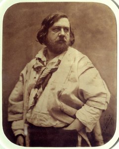 Portret van de Franse schrijver Theophile Gautier (1811-1872) in de witte blouse Fotografie door Felix Tournachon alias Nadar (1820-1910) 1854 Parijs, musee d