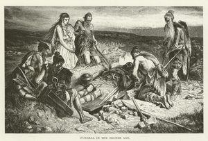 Begrafenis in de Bronstijd (gravure)