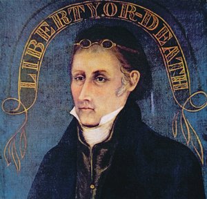 Patrick Henry, afgebeeld met de legende 