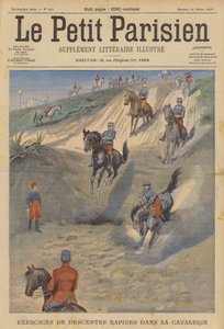 Franse Cavalerie Oefent Snelle Steile Afdalingen te Paard door (after) Carrey