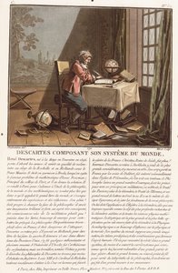 Descartes die Zijn Wereldsysteem Samenstelt, c.1786-1792 door (after) Desfontaines