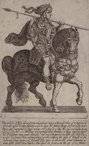 David, koning van Israël (gravure) door (after) English School