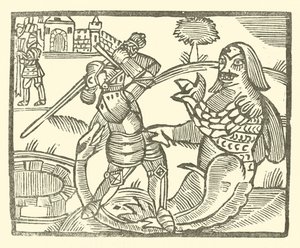 Illustratie voor The Roxburghe Ballads (houtsnede)