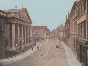 Commerciële uitwisseling en Abbeygate Street, Bury St Edmund