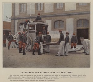 Laden van gewonden in een ambulance door (after) French Photographer