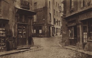 Hoek van de straten Fromentel, Saint-Hilaire, Jean-de-Beauvais en impasse Charretiere in 1866