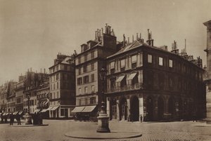 Het oude station Saint-Lazare (zwart-wit foto)
