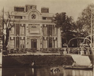 Le Chateau-Rouge tuinen en bosjes (zwart-wit foto)