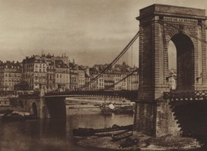 Le Pont Louis-Philippe, Pont de la Reforme tijdens de Revolutie van 1848 door (after) French Photographer