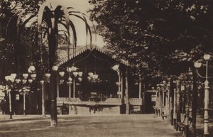 De muziekkiosk van Bal Mabille (zwart-wit foto)
