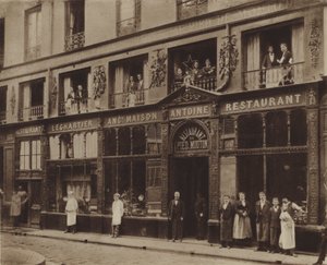 Het restaurant du Pied-de-Mouton, rue Vauvilliers door (after) French Photographer
