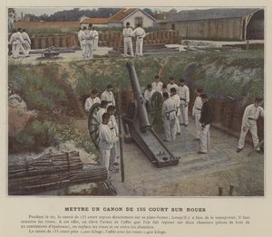 Een 155 mm kanon op wielen zetten