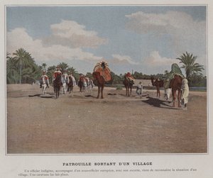 Patrouille die een Dorp Verlaat