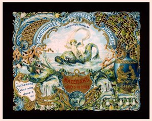 Reclamekaart voor Mazerand drukkers, Cirey-sur-Vezouze, Frankrijk door (after) French School