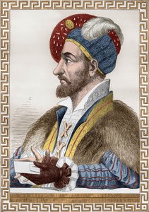 Charles III Hertog van Bourbon, bekend als de Connetable van Bourbon, gravure naar Gaignieres uit het boek 