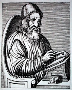 Portret van Trimethius, kopie van een Franse 18e-eeuwse gravure gereproduceerd in 