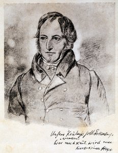 Portret van Georg Wilhelm Friedrich Hegel (1770-1831), Duitse filosoof en idealist. Gravure naar een tekening van G. Hensel.
