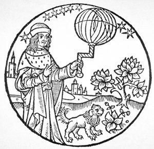 Ideaal Portret van Aristoteles (384-322 v.Chr.), kopie van een illustratie uit 