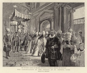 De canonisatie van twee priesters in St. Pieter