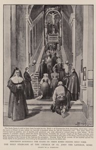 De Heilige Trap in de kerk van Sint-Jan van Lateranen, Rome door (after) Italian School