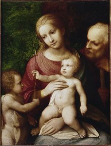Heilige familie met de jonge Johannes de Doper