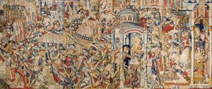 De Trojaanse Oorlog: De Vernietiging van Troje, ca. 1470 (tapisserie)