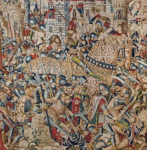 De Trojaanse Oorlog: De Verwoesting van Troje, ca. 1470 (tapisserie)