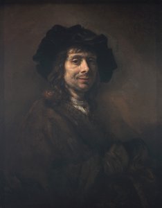Portret van een jongeman (misschien een kunstenaar) 1661-62 (olieverf op doek) door (studio of) Rembrandt Harmensz. van Rijn