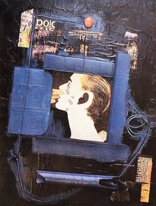 G. C. Riccardi, Sotto chiave, 1980, Gemengde media op doek, 130x170, Italië.