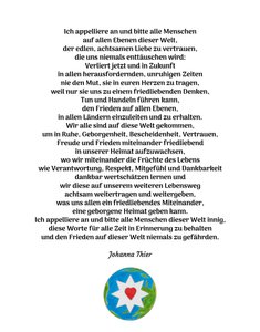 Vredesboodschap met de Ster van de Edele, Aandachtige Liefde voor alle Mensen van deze Wereld