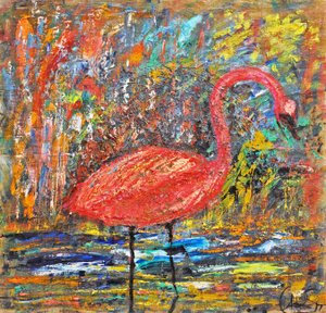 De grote schoonheid van de flamingo