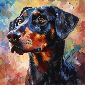 Abstracte Rhodesian Ridgeback hond