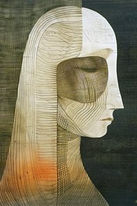 Figuratief vrouwenportret, muurdecoratie, online kunstprints