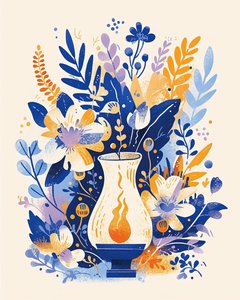 Schattige Retro Bloemen Geest huisdecoratie met Esthetische Boho muurkunst prints door F. Abderrahim