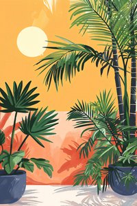 Boho esthetische poster met Nova kamerplant voor canvas prints